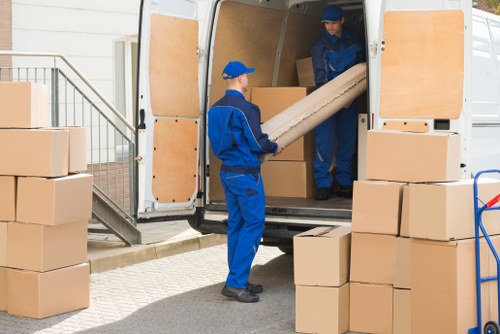 Moving service team helping with residential relocation in Kennington