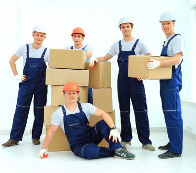 House movers assisting a local home relocation in Kennington