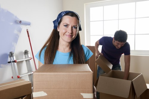 Packing desks and office equipment for a local move in Kennington