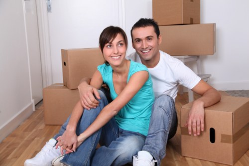Loading furniture during a busy Kennington moving day